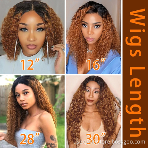 Ombre Color lace frontal wig for black women brazilian human hair lace front wig transparent hd full lace front human hair wigs
